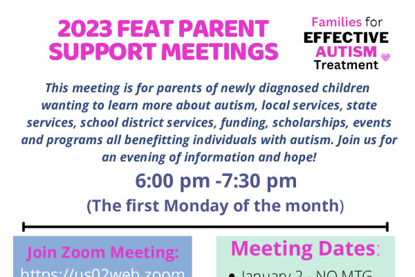 FEAT Parent Support Meeting - Newly Diagnosed Families
